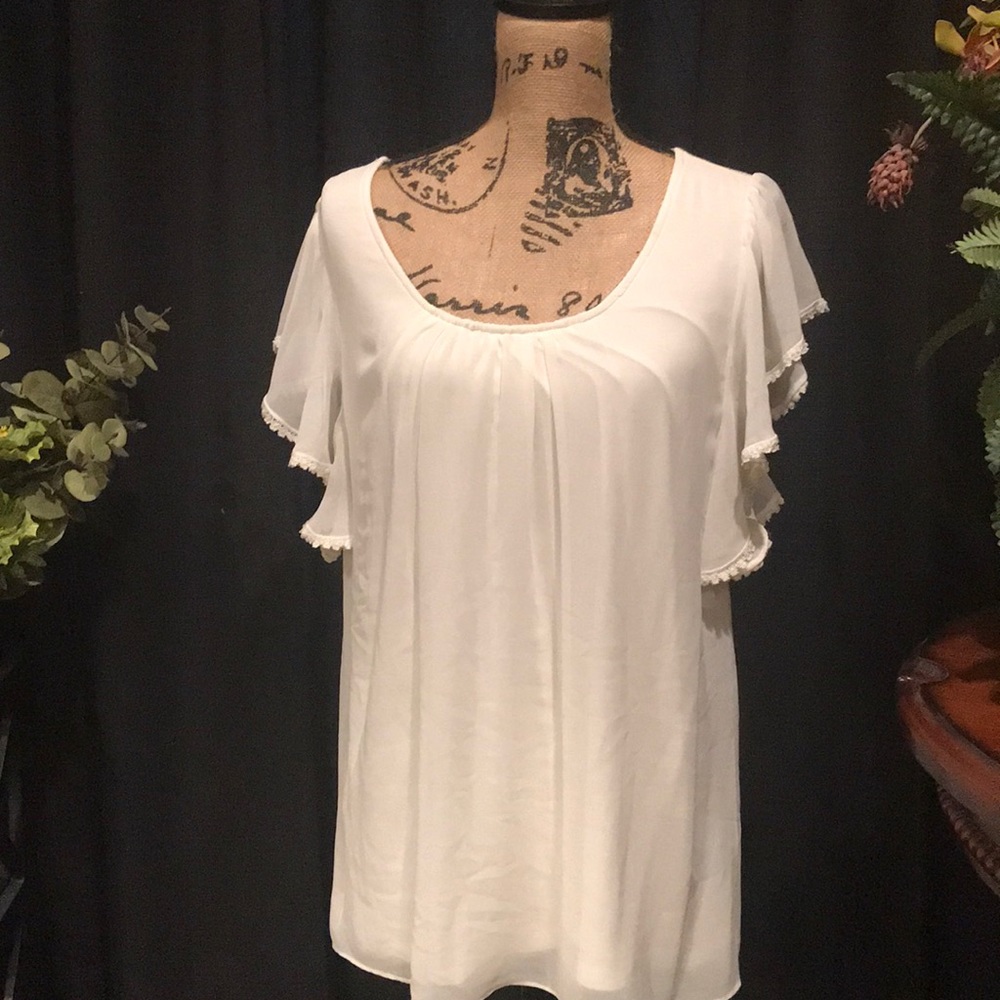 Ivory Shirt Imaginary voyage size 1X